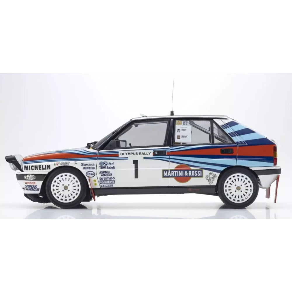 Kyosho 1/18 Lancia Delta HF Integrale (8V) 1988 Olympus No.1 M. Biasion T. Siviero Model Car