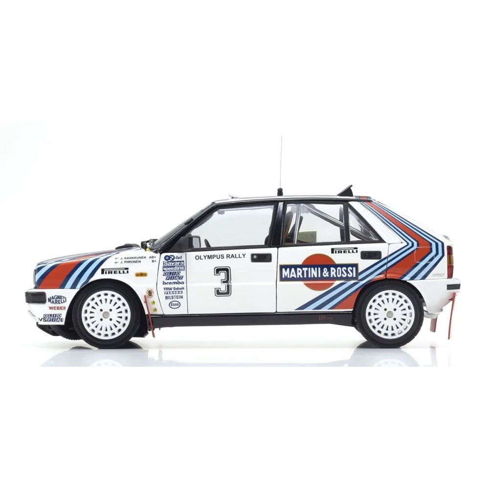 Kyosho KSD08960E 1/18 Lancia Delta HF 4WD 1987 Olympus Rally MARTINI ROSSI Nr.3 Diecast Model Car