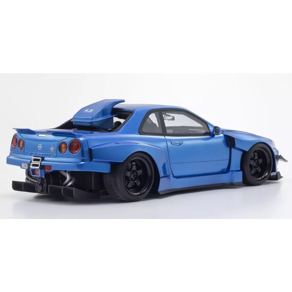 Kyosho 1/18 Nissan Skyline GT-R R34 Khyzyl Saleem Blue