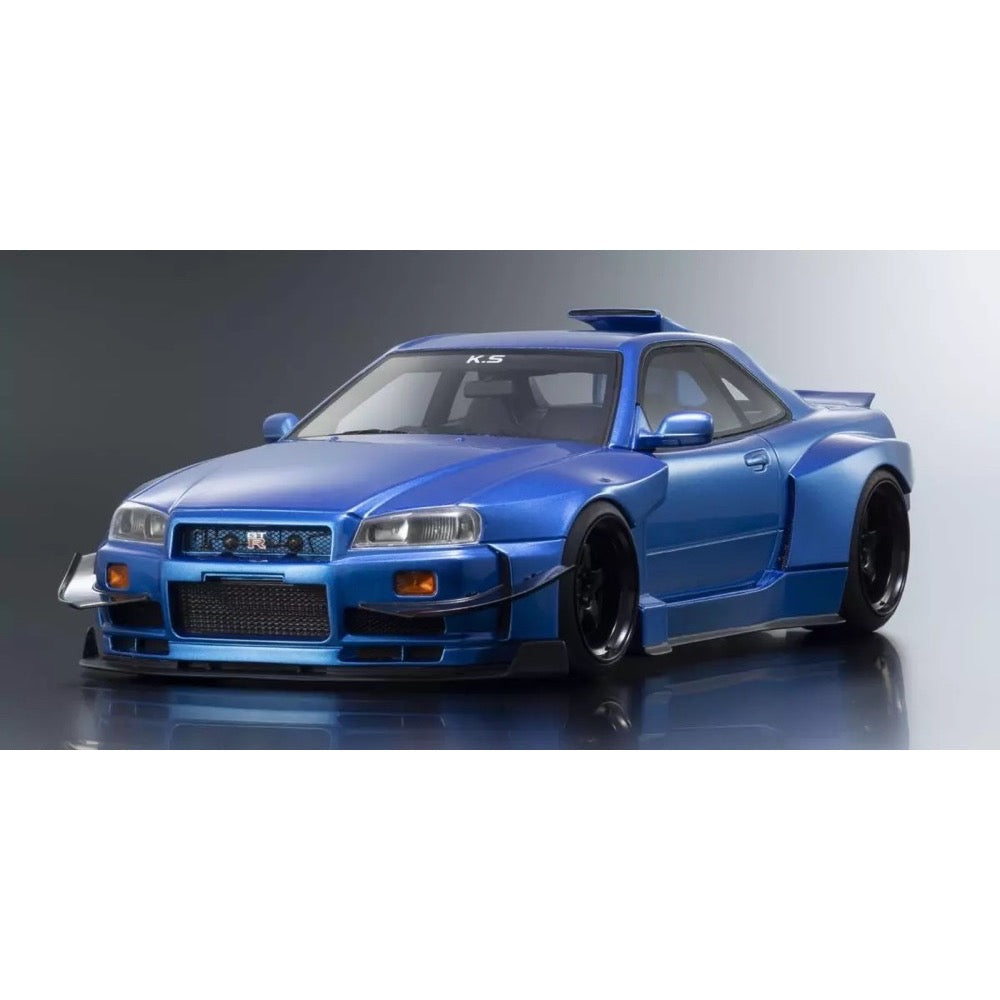Kyosho 1/18 Nissan Skyline GT-R R34 Khyzyl Saleem Blue