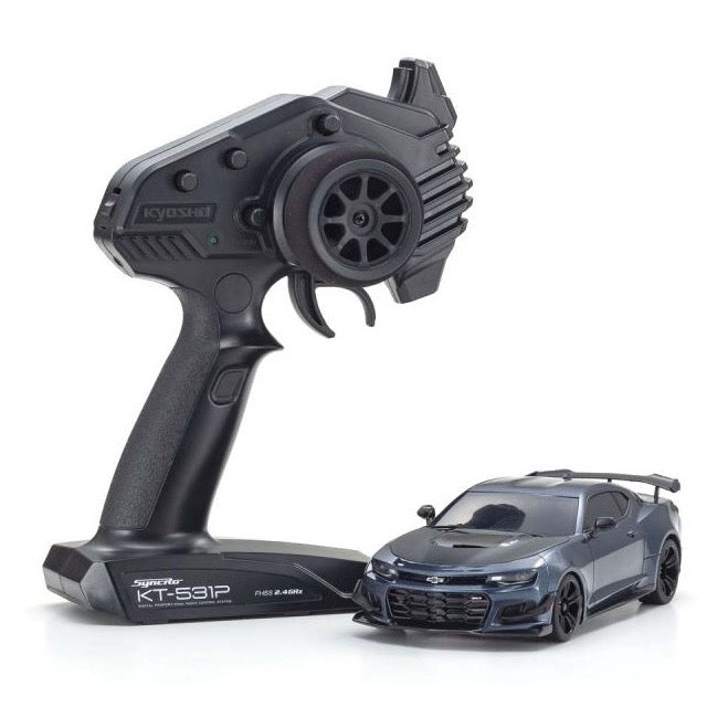Kyosho 32339GM 1/24 Mini-Z RWD MR-03 Readyset Chevrolet Camaro ZL1 1LE Shadow Gray Metallic with LED