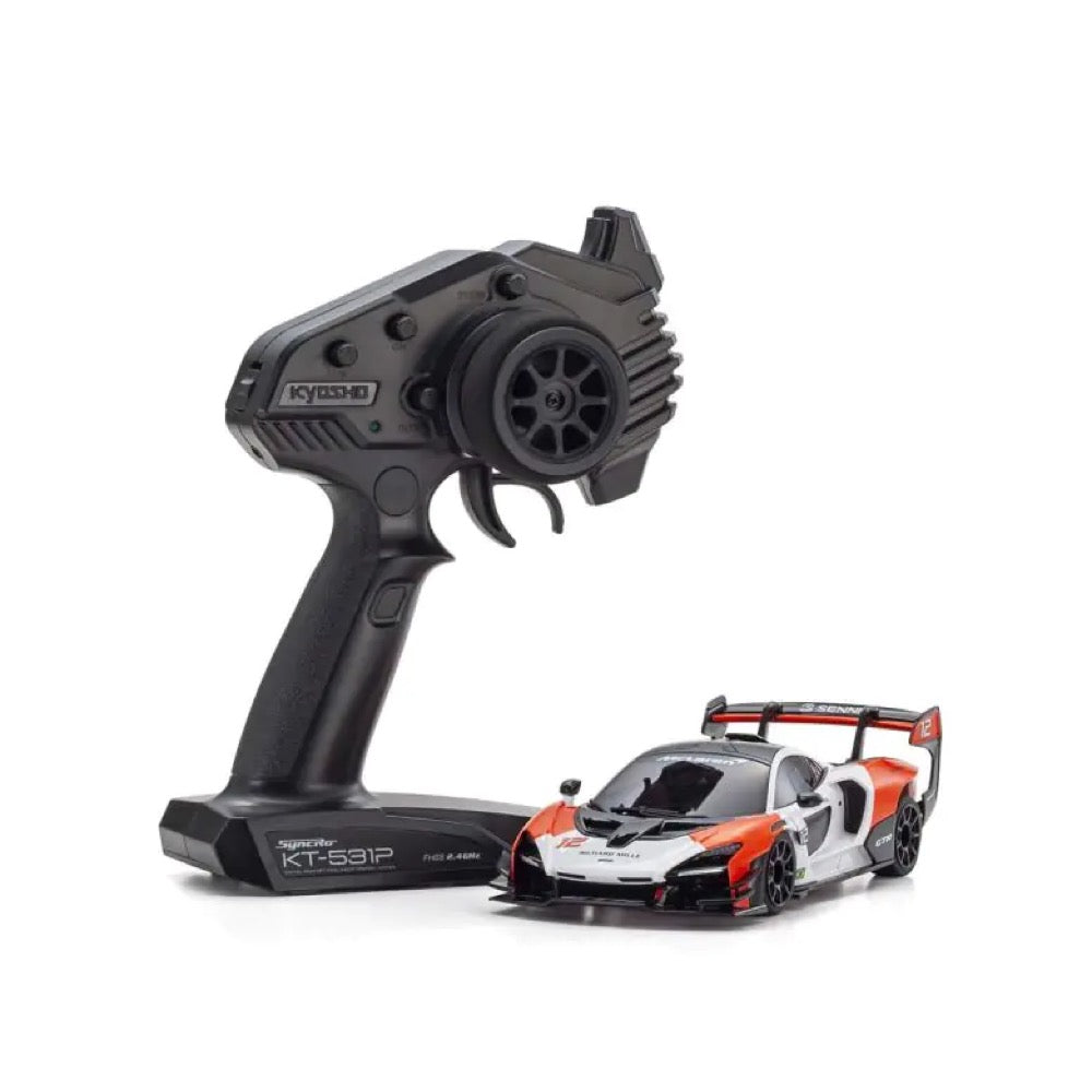 Kyosho Mini-Z RWD Readyset McLaren Senna GTR White/Red 32340WR