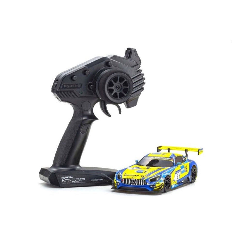 Kyosho 1/24 Mini-Z RWD MR-03 Readyset Mercedes-AMG GT3 No.5 24H Nurburgring Blue/Yellow 32345BLY