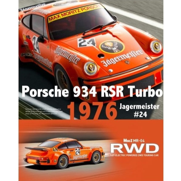 Kyosho Mini-Z Porsche 934 RSR Turbo 1976 J√§germeister #24 RWD MR-04 Readyset