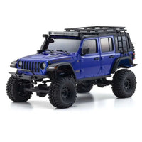 Kyosho Mini-Z 4x4 Series Readyset Jeep Wrangler Unlimited Rubicon with Accessory parts Ocean Blue Metallic 32528MB