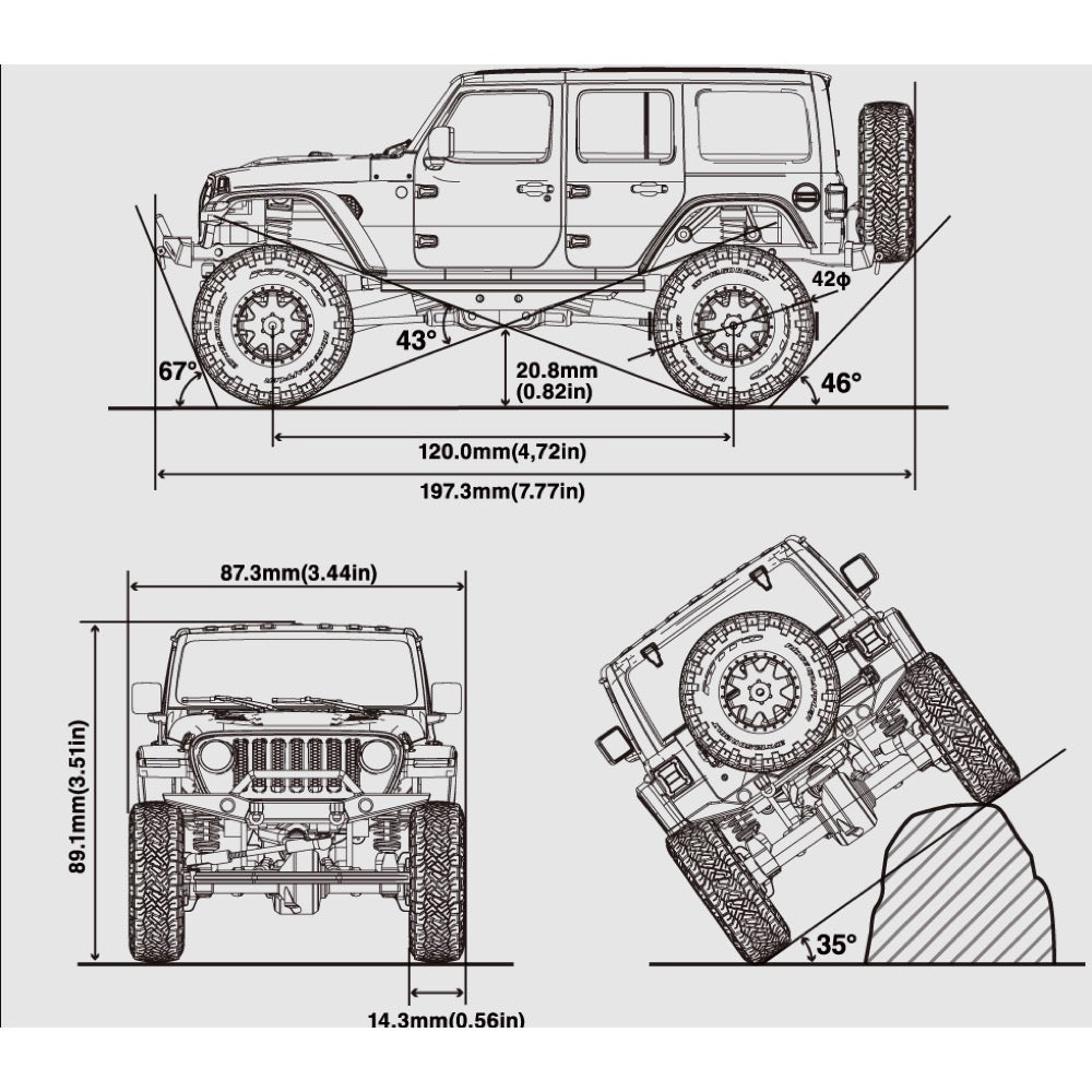 Kyosho Mini-Z 4x4 Series Readyset Jeep Wrangler Unlimited Rubicon with Accessory parts Ocean Blue Metallic 32528MB