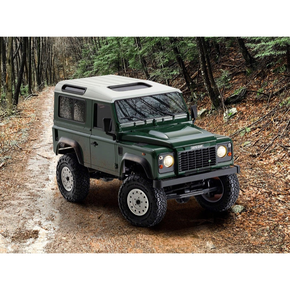 Kyosho 1/24 Mini-Z 4x4 MX-01 Readyset Land Rover Defender Coniston Green 32529GR
