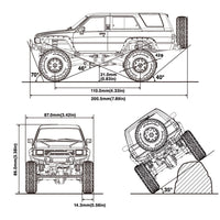 Kyosho 1/24 Mini-Z Toyota 4Runner with Accessory Parts 4x4 MX-01 Readyset Black 32532BK