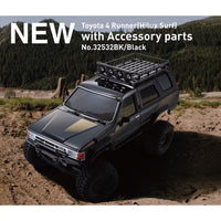 Kyosho 1/24 Mini-Z Toyota 4Runner with Accessory Parts 4x4 MX-01 Readyset Black 32532BK