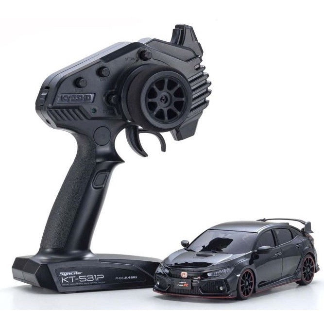 Kyosho 32613BK Mini-Z AWD MA-020 Readyset Honda Civic Type R RC Car Black