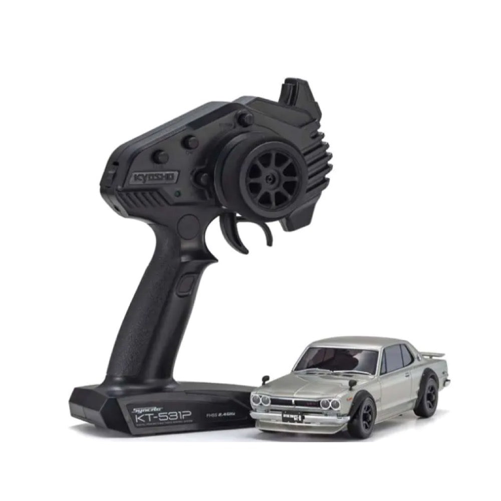 Kyosho Mini-Z AWD MA-020 Readyset Nissan Skyline (Hakosuka) 2000 GT-R KPGC10 Tuned Silver 32636S