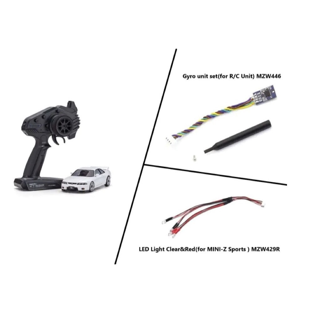 Kyosho Mini-Z AMD MA-020 Ready Set Nissan Skyline GT-R V.Spec R33 with LED and Gyro Unit White 32638WG