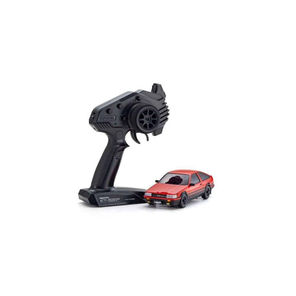 Kyosho 1/24 Mini-Z Toyota Corolla Levin AE86 Red/Black AWD MA-020 Readyset 32641RBK 85077382