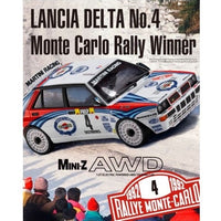 Kyosho Mini-Z Lancia Delta No.4 1992 Monte Carlo Rally Winner AWD