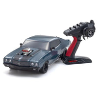 Kyosho 1/10 EP 4WD Fazer Mk2 FZ02L 1970 Chevy Chevelle Supercharged VE Series Dark Blue Readyset RC Car 34494T1 4548565464456