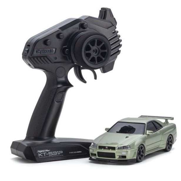Kyosho 32624MJ 1/24 Mini-Z AWD MA-020 Readyset Skyline GT-R R34 V.Spec II Nur Millennium Jade