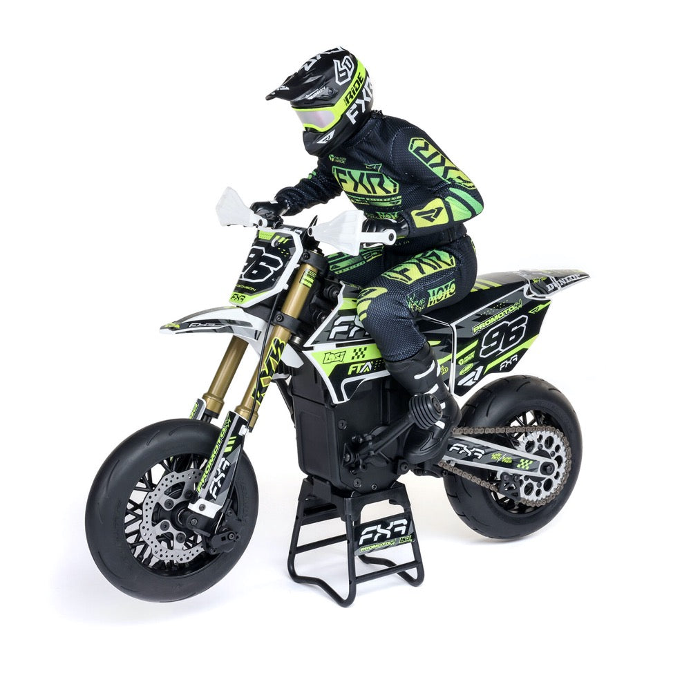 Losi LOS-2272 Promoto-SM 1/4 Super Moto Motorcycle FXR White RTR Basic