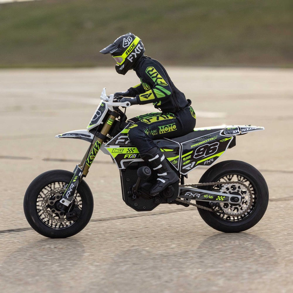 Losi LOS-2272 Promoto-SM 1/4 Super Moto Motorcycle FXR White RTR Basic