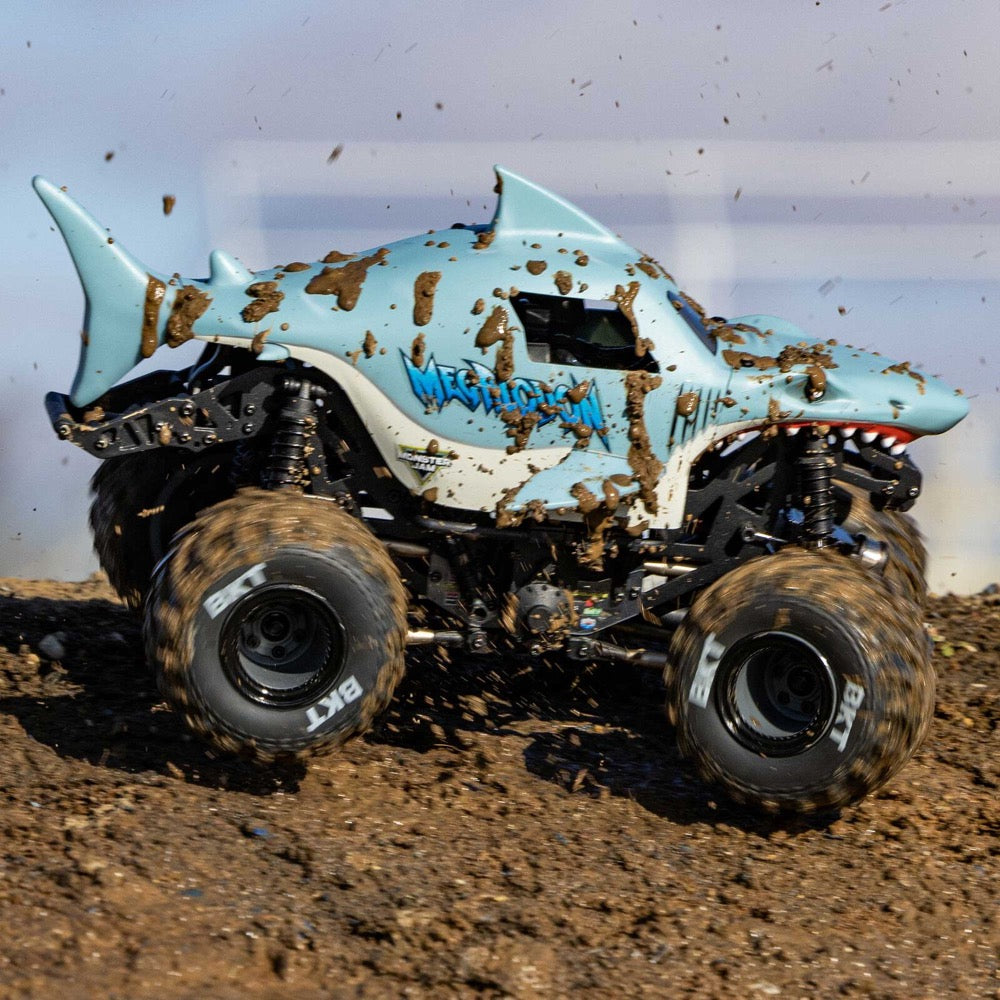 Losi 1/18 Mini LMT 4WD Monster Truck Megalodon LOS01026T3