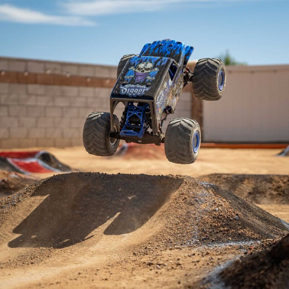 Losi 1/8 LMT 2.0 Son-Uva Digger 4X4 Solid Axle Brushless Monster Truck RTR Blue LOS04028T2