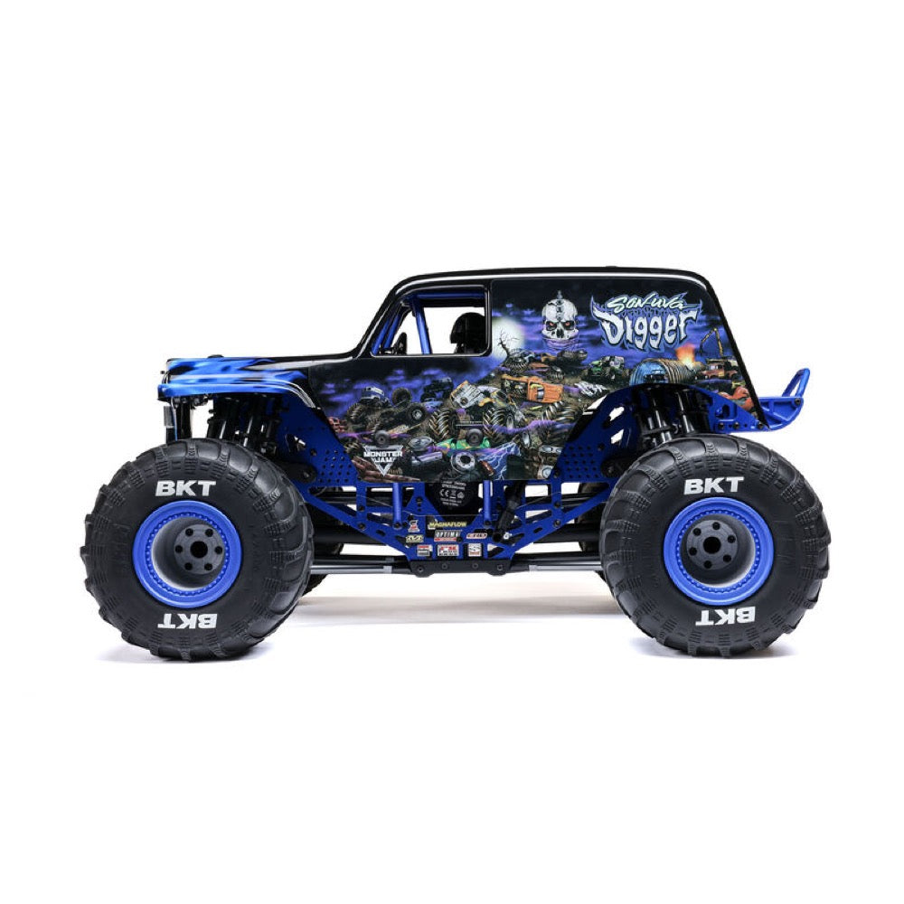 Losi 1/8 LMT 2.0 Son-Uva Digger 4X4 Solid Axle Brushless Monster Truck RTR Blue LOS04028T2