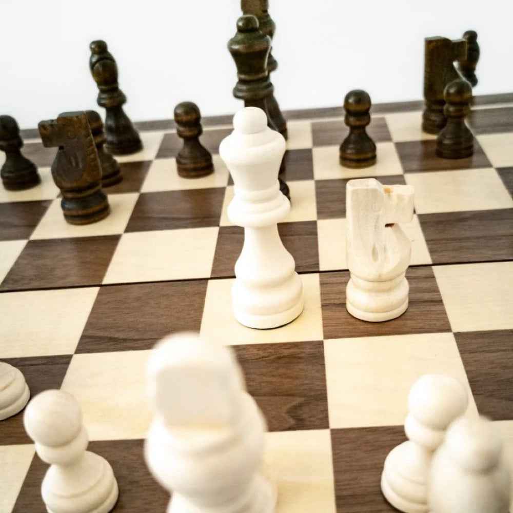 LPG Classics Wooden Folding Chess/Checkers/Backgammon Set 40cm