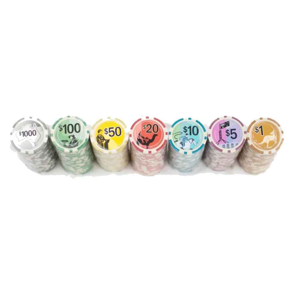 LPG Classics Australiana Clay Poker Set (300 Chips)