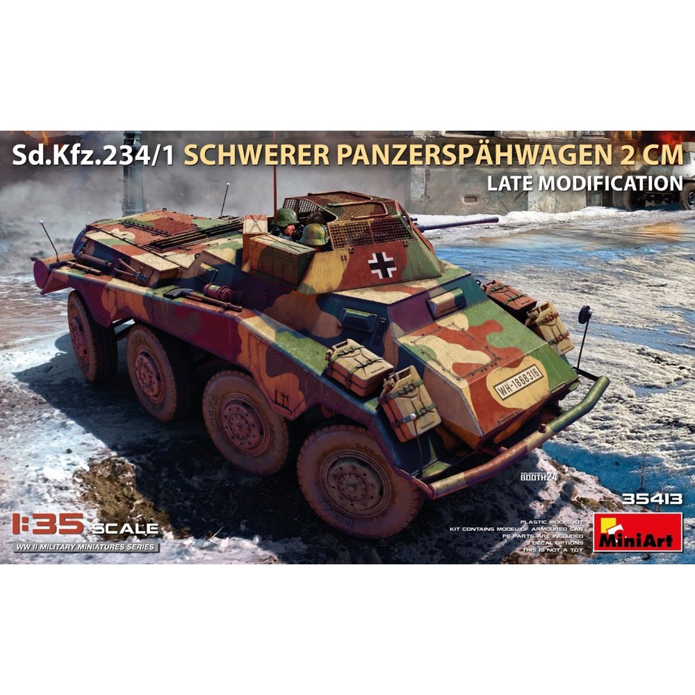 MiniArt 35413 1/35 Sd.Kfz.234/1 Schwerer Panzerspähwagen (2 cm). Late Mod