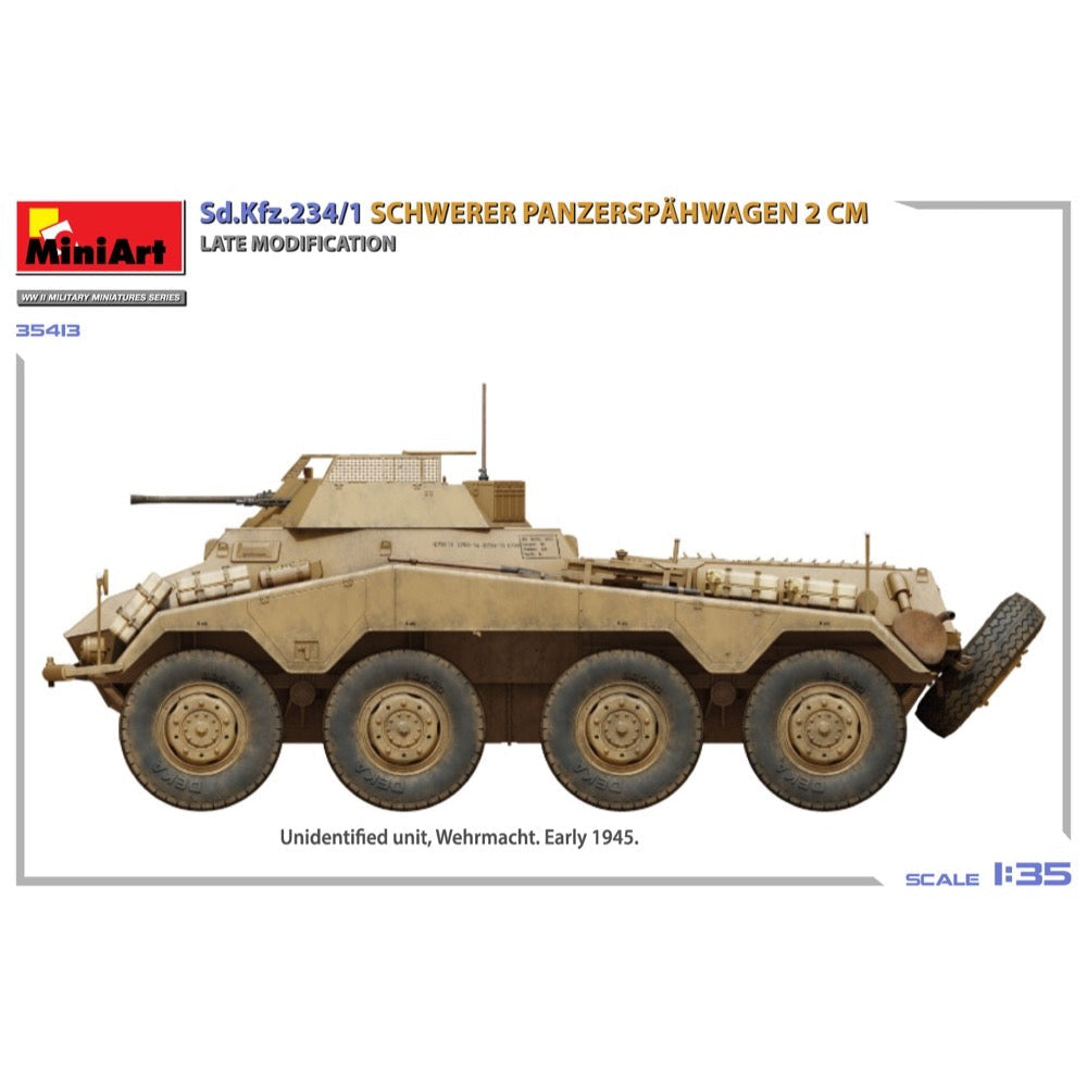 MiniArt 35413 1/35 Sd.Kfz.234/1 Schwerer Panzerspähwagen (2 cm). Late Mod