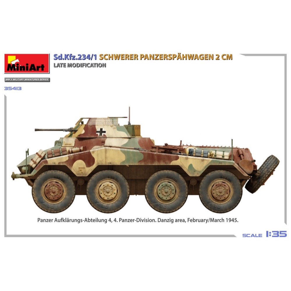 MiniArt 35413 1/35 Sd.Kfz.234/1 Schwerer Panzerspähwagen (2 cm). Late Mod