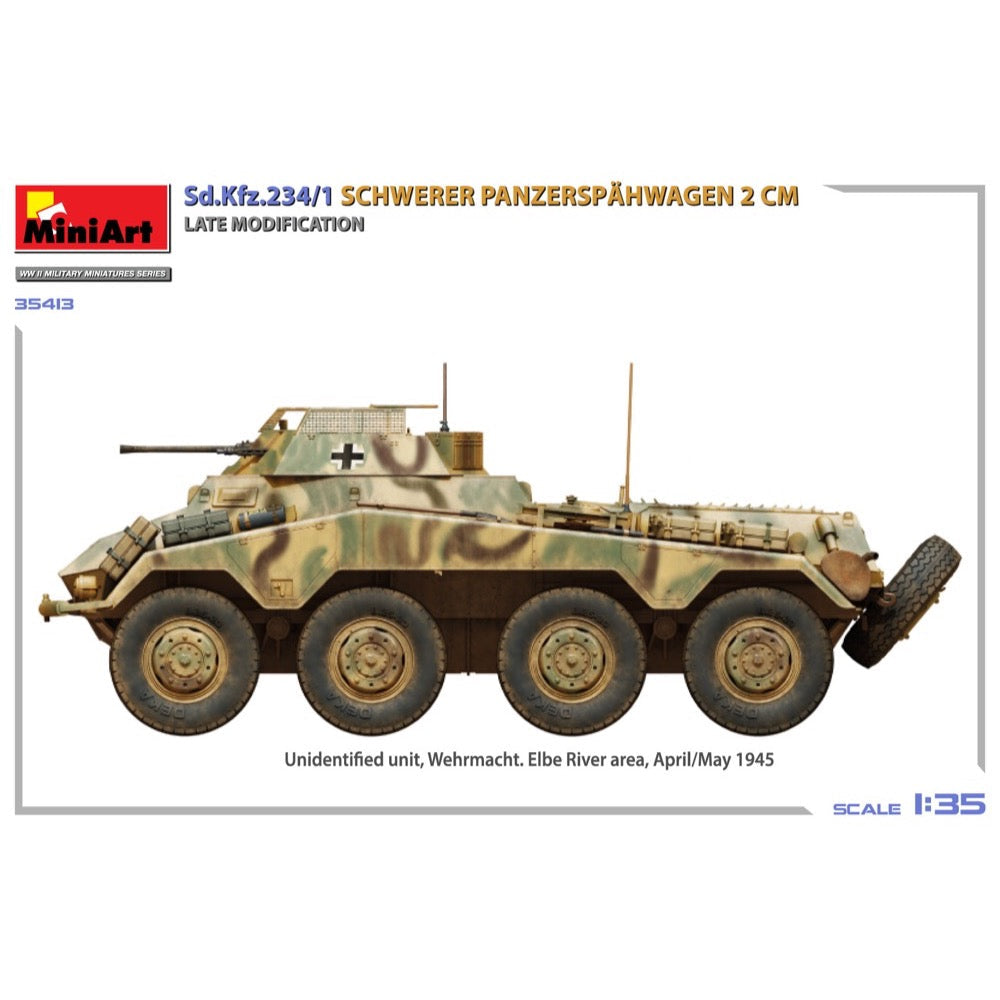 MiniArt 35413 1/35 Sd.Kfz.234/1 Schwerer Panzerspähwagen (2 cm). Late Mod