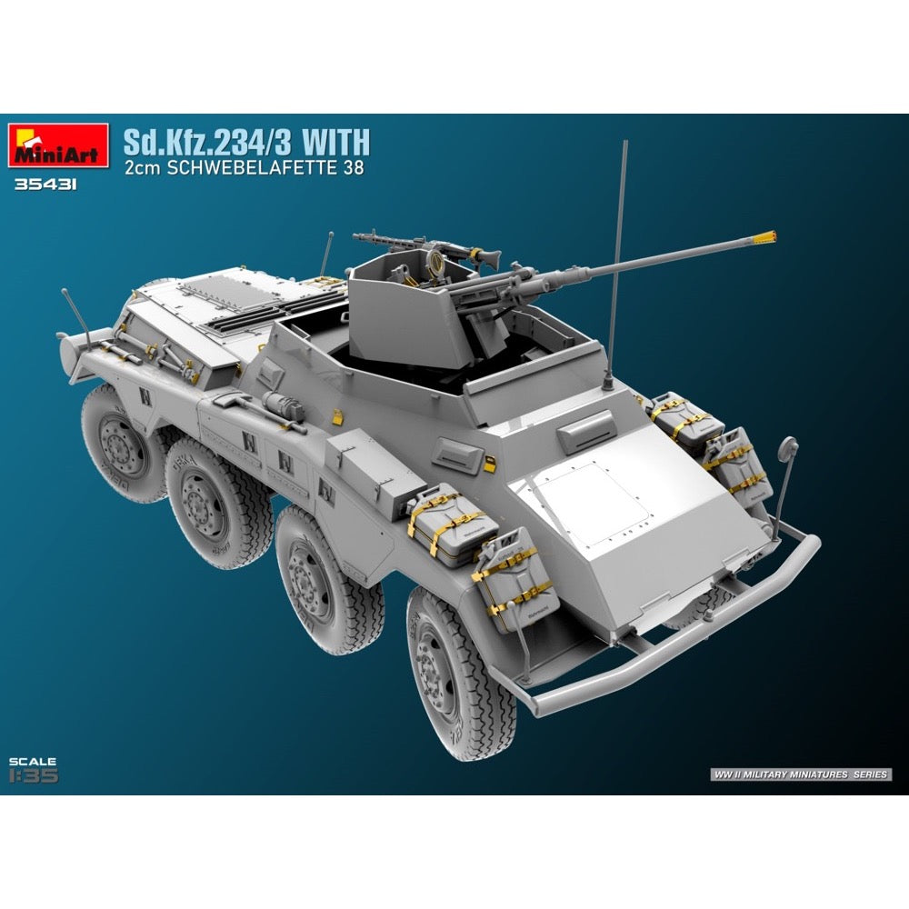 MiniArt 35431 1/35 Sd.Kfz.234/3 With 2cm Schwebelafette 38