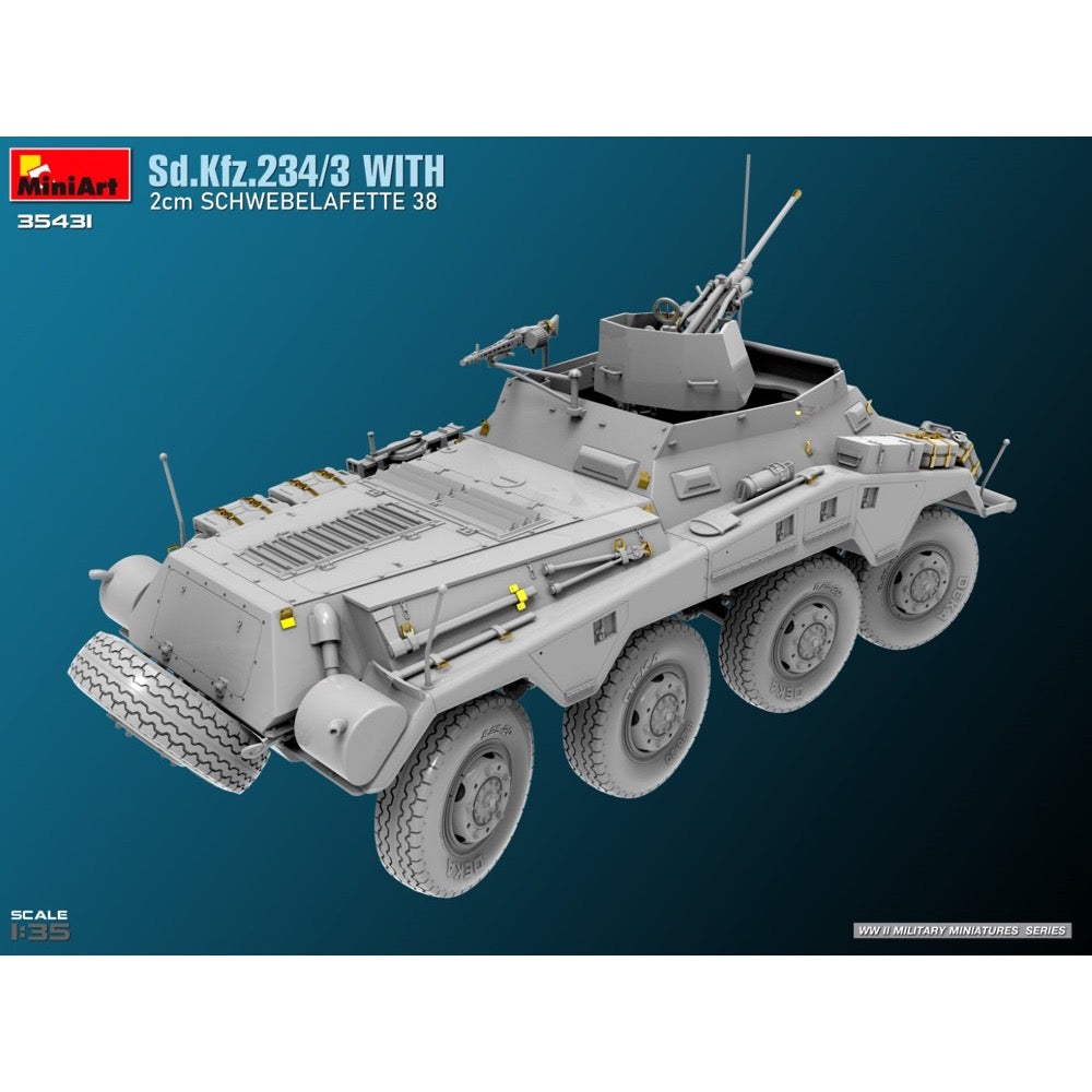 MiniArt 35431 1/35 Sd.Kfz.234/3 With 2cm Schwebelafette 38