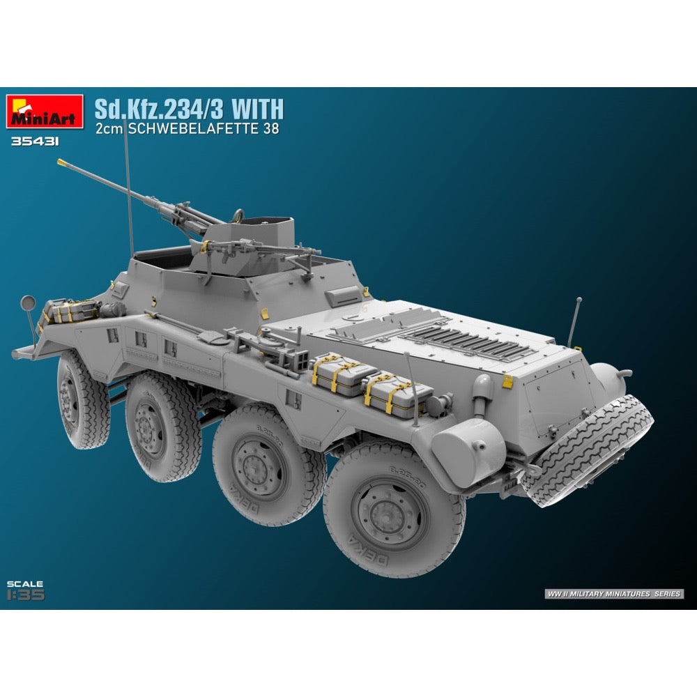 MiniArt 35431 1/35 Sd.Kfz.234/3 With 2cm Schwebelafette 38