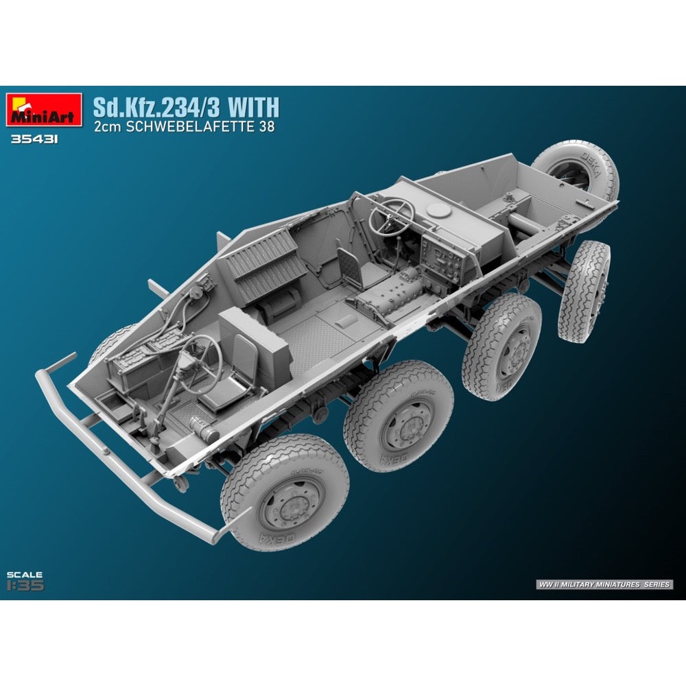 MiniArt 35431 1/35 Sd.Kfz.234/3 With 2cm Schwebelafette 38