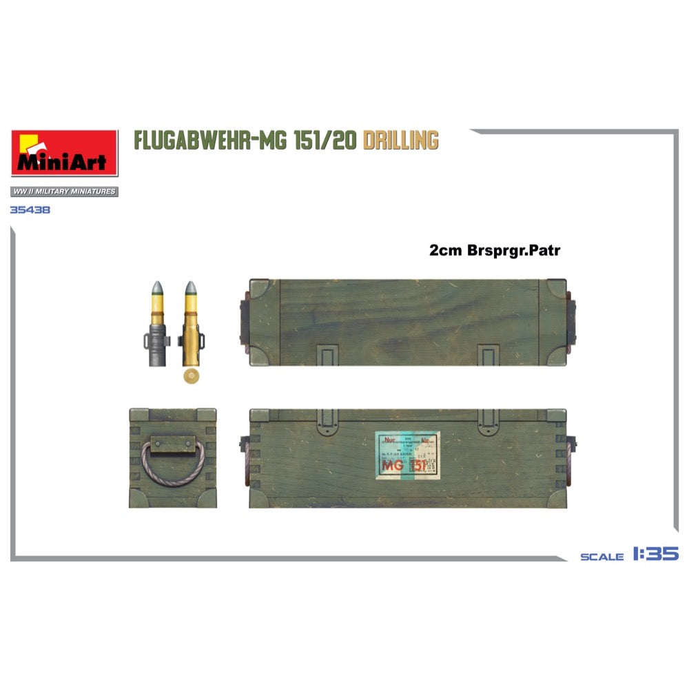 MiniArt 35438 1/35 Flugabwehr-MG 151/20 Drilling