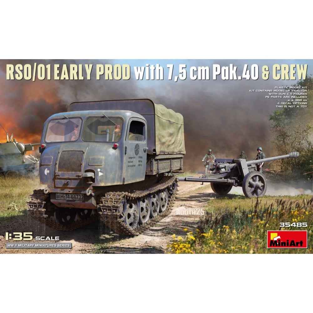 Miniart 35485 1/35 RSO/01 Early Prod. with 7,5 cm Pak.40 & Crew