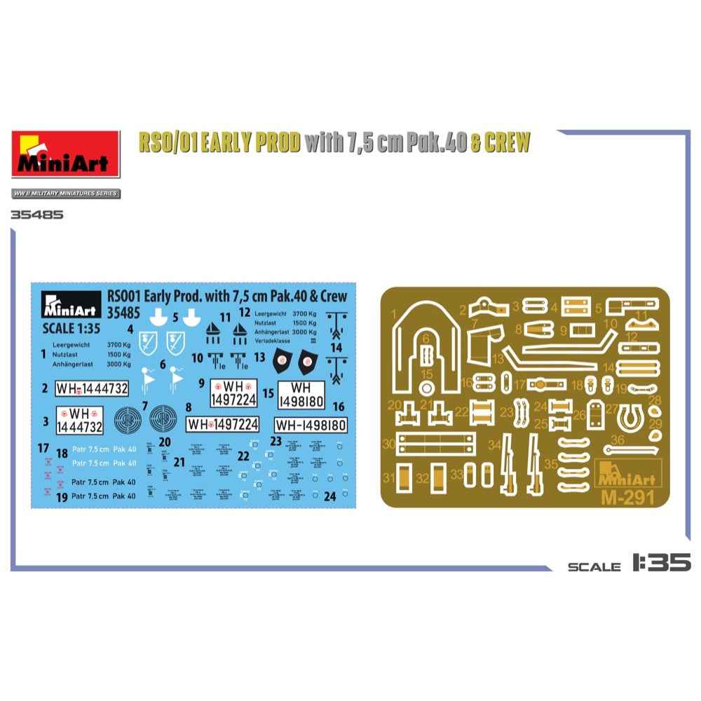 Miniart 35485 1/35 RSO/01 Early Prod. with 7,5 cm Pak.40 & Crew