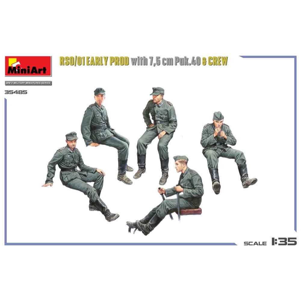 Miniart 35485 1/35 RSO/01 Early Prod. with 7,5 cm Pak.40 & Crew