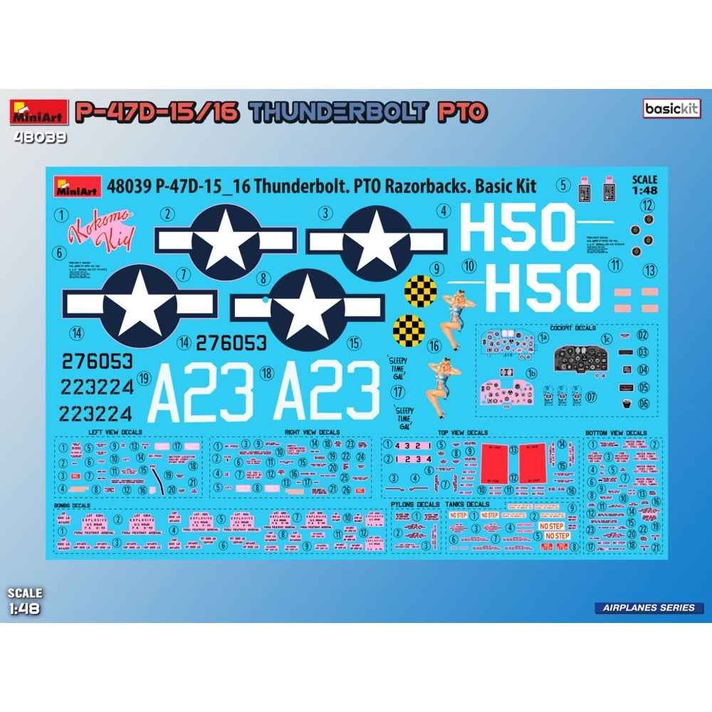 Miniart 48039 P-47D-15/16 Thunderbolt PTO Razorbacks