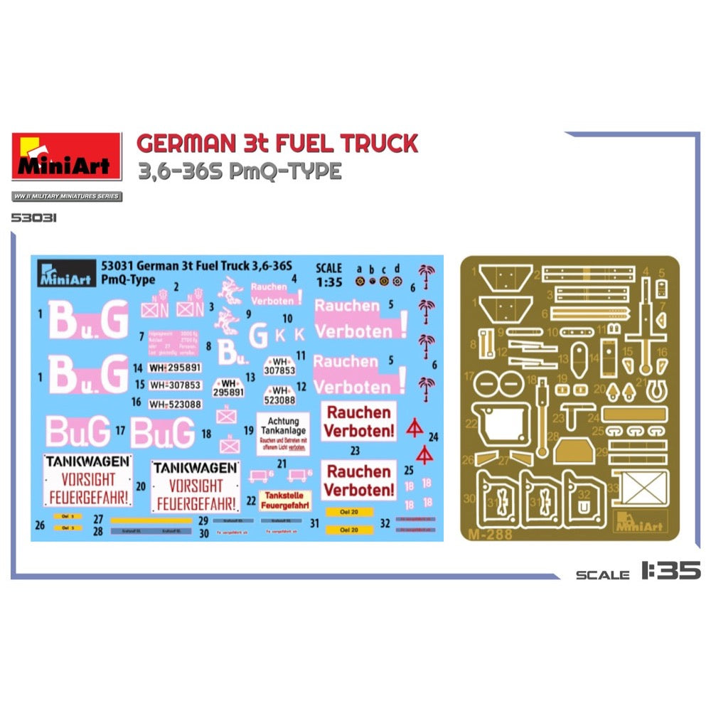 Miniart 53031 1/35 German 3t Fuel Truck 3.6-36S PmQ-Type