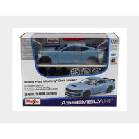 Maisto Assembly Line 1/24 2024 Ford Mustan Dark Horse-Blue Grey