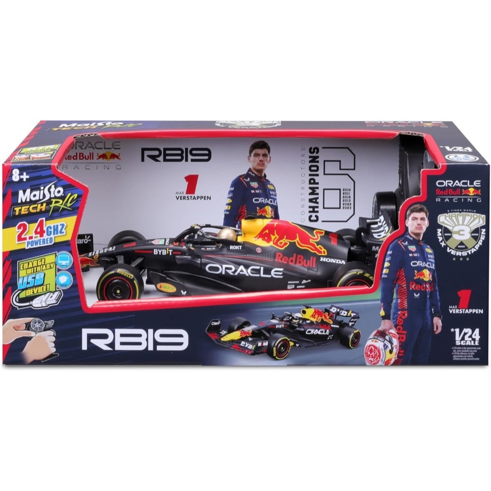 Maisto 82358 1/24 RC 2023 F-1 Red Bull Racing RB-19 Verstappen No.1
