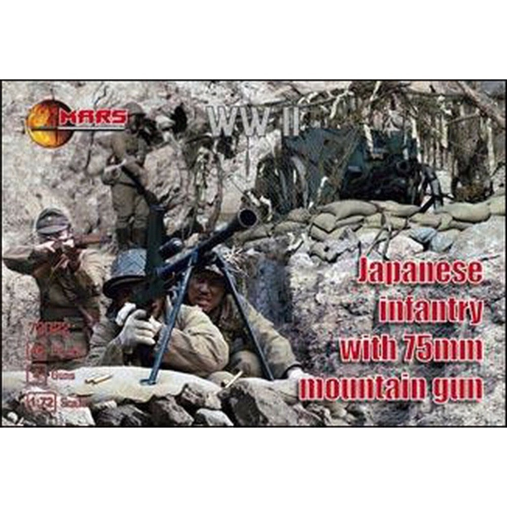 Mars 1/72 Japanese Infantry with 75mm Montain Gun
