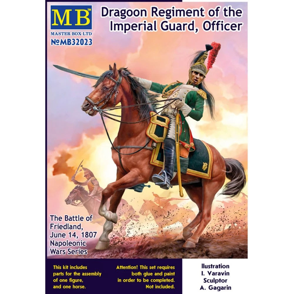 Master box 32023 1/32 32023 Dragoon of the Imperial Guard, Battle of Friedland, June 14, 1807. Officer / Senior Sergeant 4820113082863
