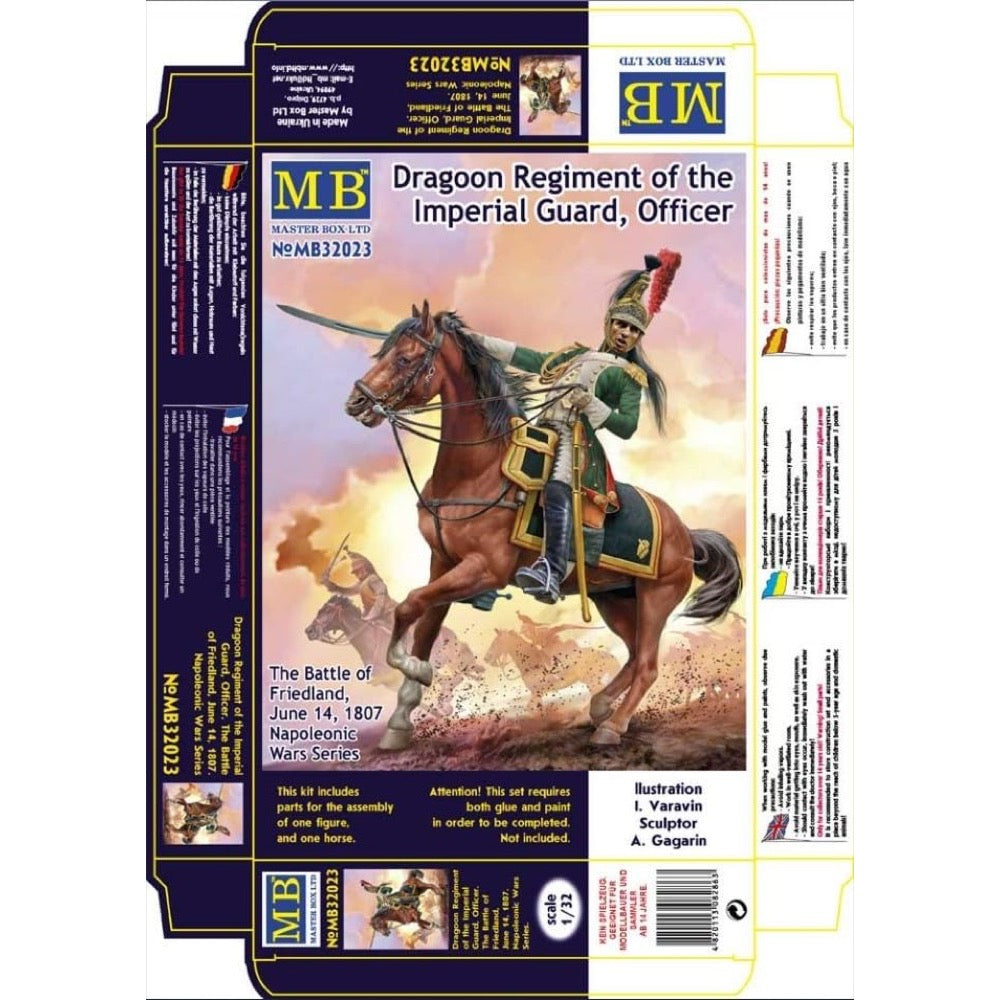 Master box 32023 1/32 32023 Dragoon of the Imperial Guard, Battle of Friedland, June 14, 1807. Officer / Senior Sergeant 4820113082863
