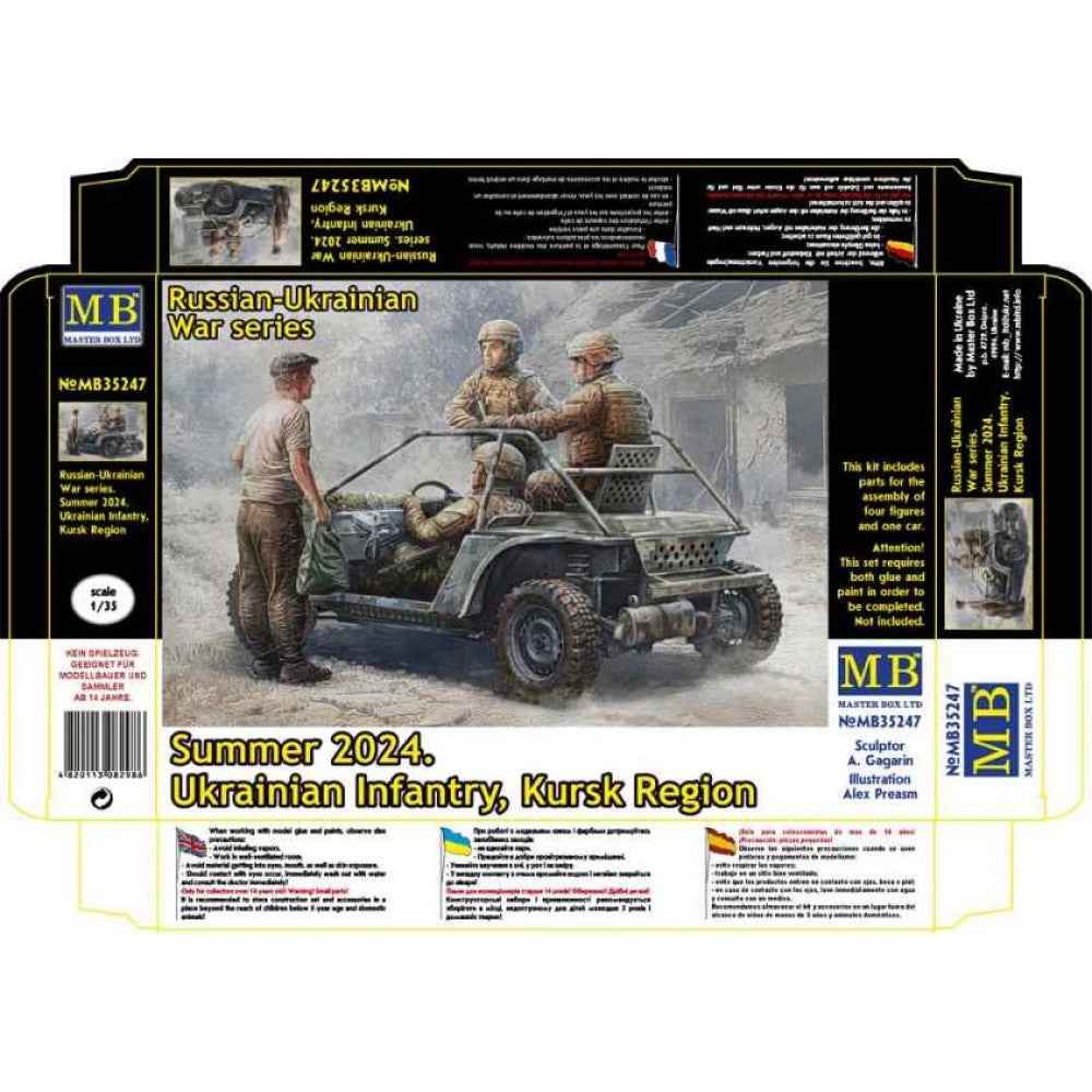 Master Box 35247 1/35 Russian-Ukrainian War series. Summer 2024. Ukrainian Infantry. Kursk Region