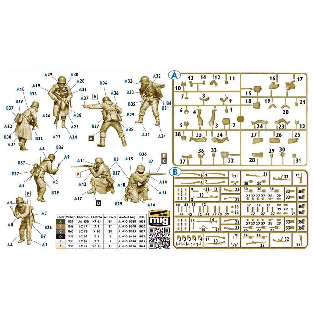 Master Box 35254 1/35 German Infantry. Bastogne, 1944, WWII Era