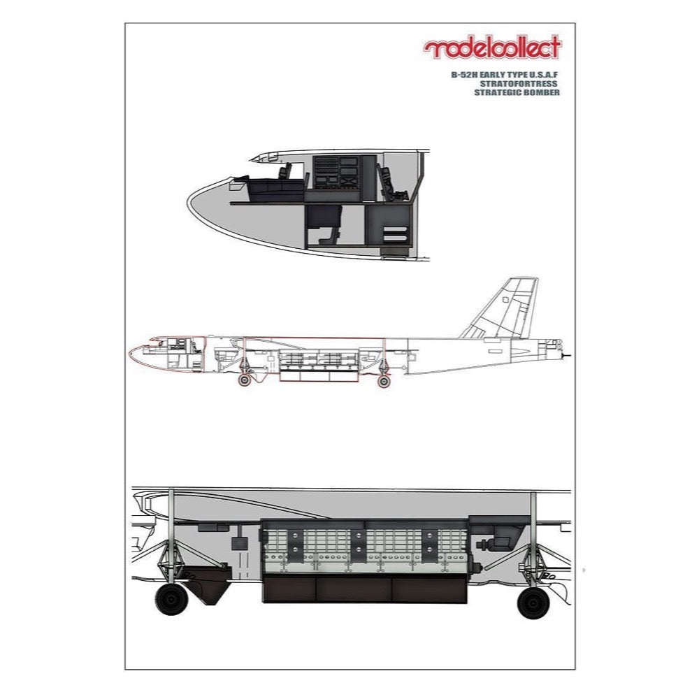 Modelcollect UA72208 B-52H early type Stratofortress strategic Bomber l