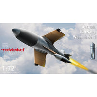 Modelcollect UA72216 1/72 German WWII Aircraft Weapon Set X-4 10pc and SC1000 4pc